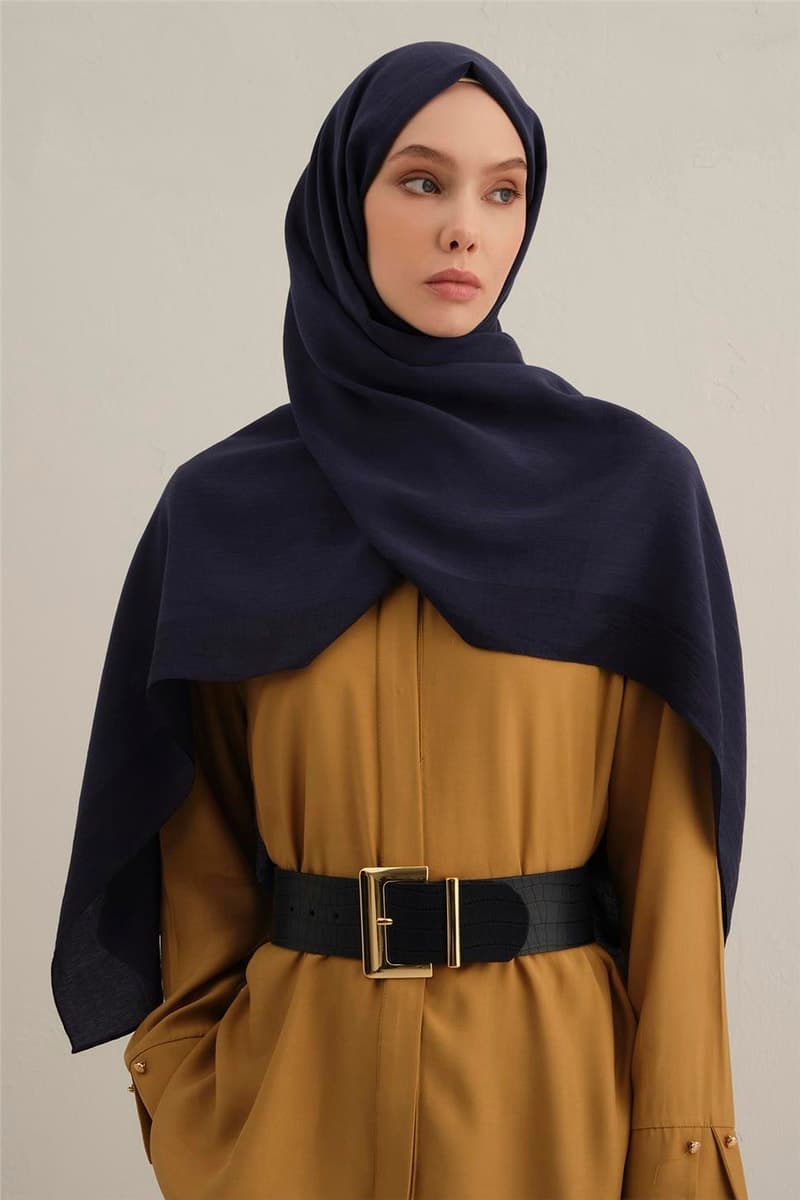 Bordürlü Lyocell Şal - Pudra